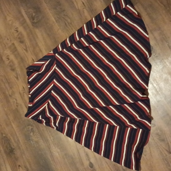 Y.A.S Blue Red White Asymmetrical Stripe A Line Mini Dress H - Picture 1 of 8